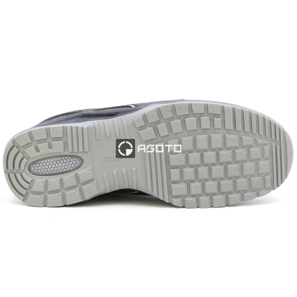 detail PUMA Krypton Disc S3 ESD pánská pracovní obuv polobotka černá rychlozavazování