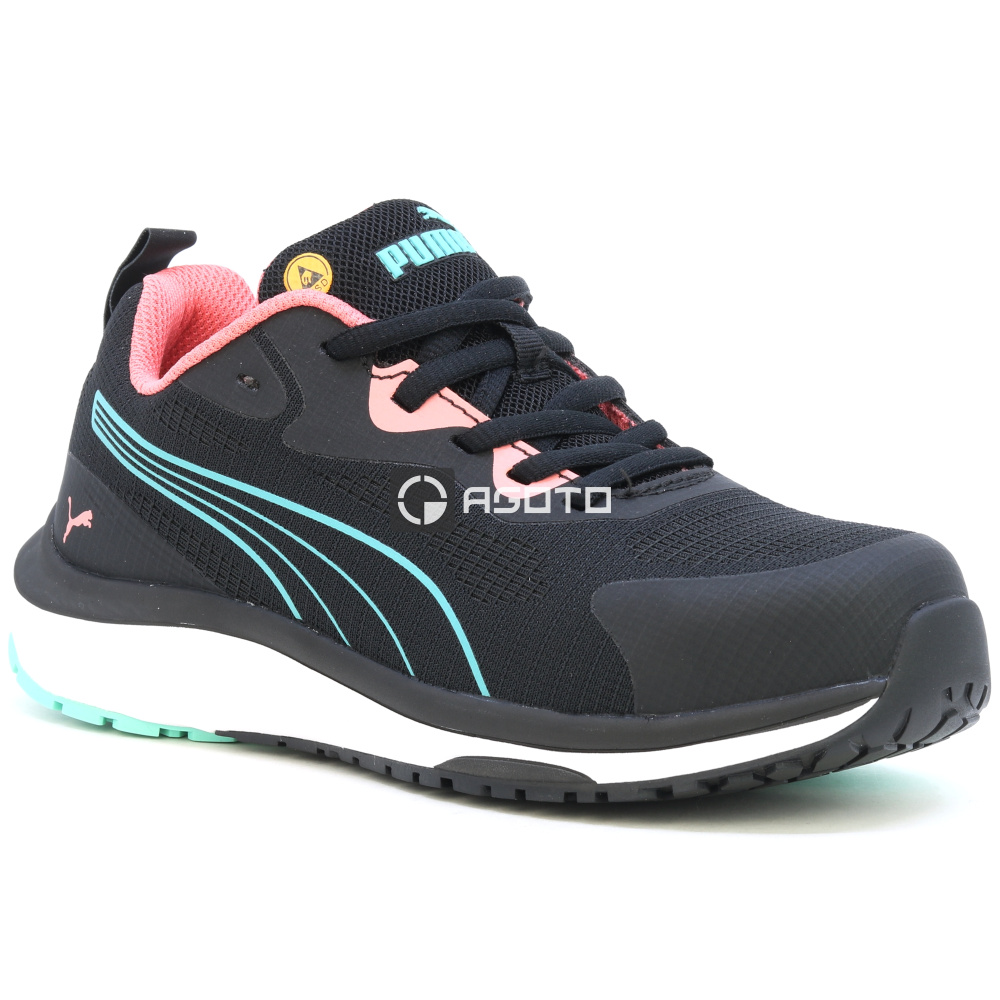 detail PUMA Celerity S1P ESD pracovní obuv polobotka černá lehká pohodlná vzdušná