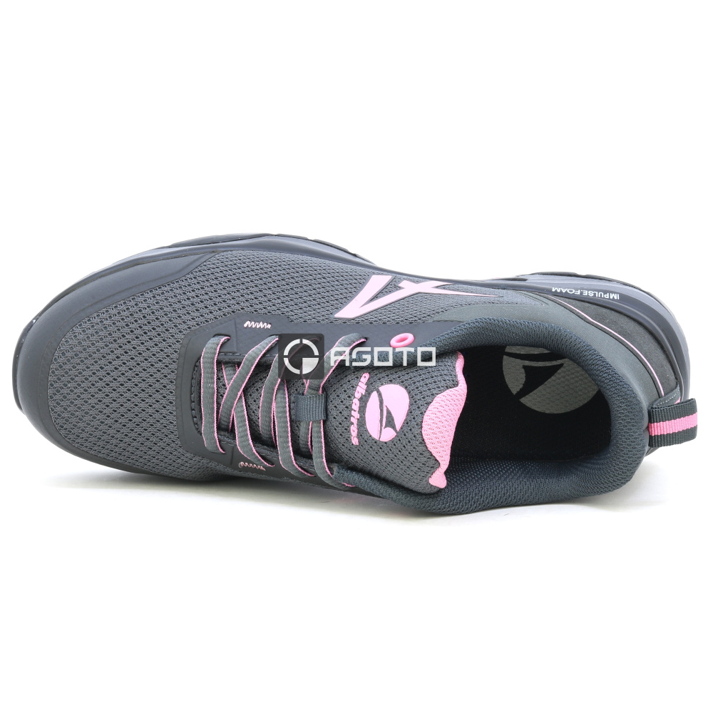 detail ALBATROS Twist Pink Low S1P ESD šedá dámská pracovní obuv vzdušná a pohodlná