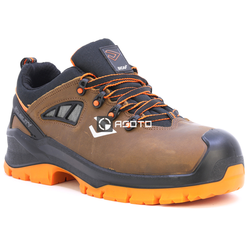 detail BICAP Seal Low S3 hnědá pánská pracovní obuv + ventilační systém Pro Air