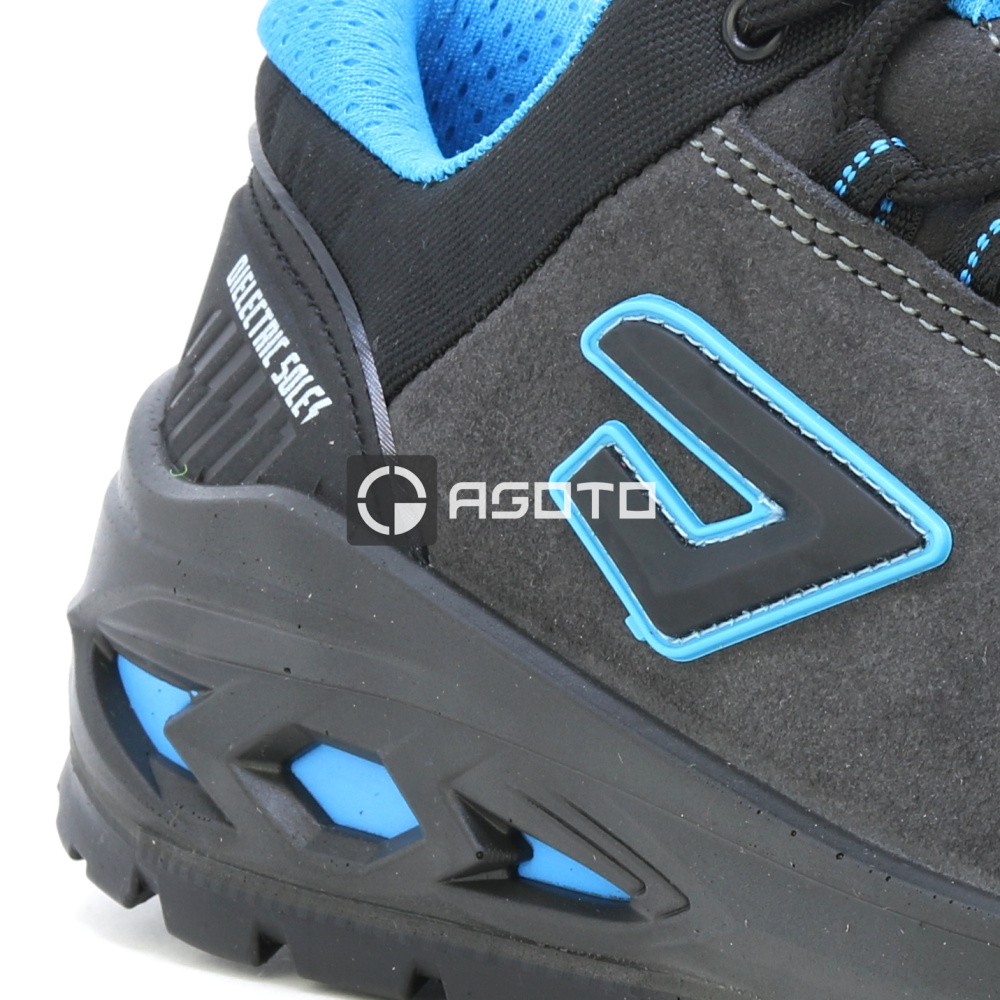 detail BICAP Rajin S3 šedá pánská kožená pracovní obuv lehká a pohodlná