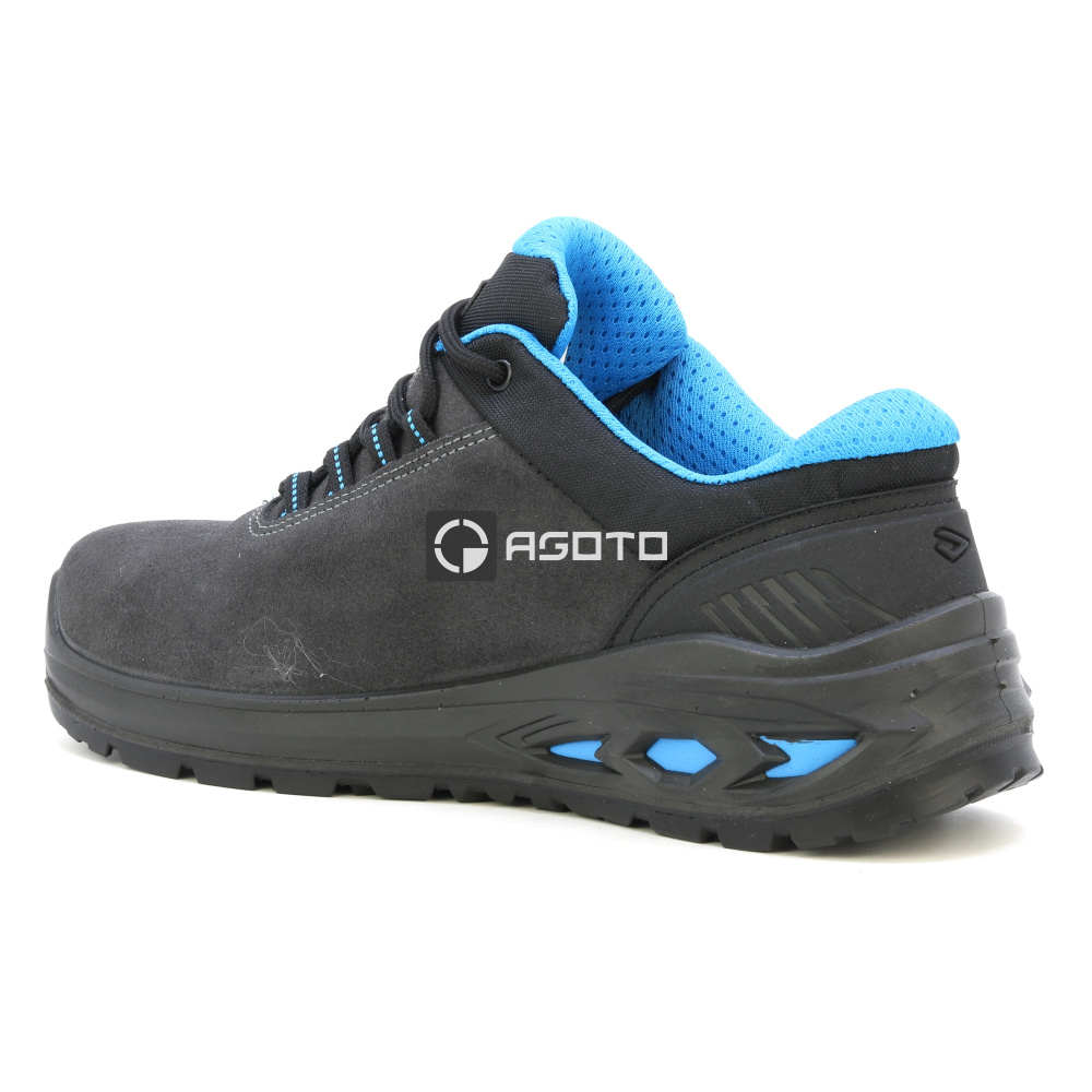 detail BICAP Rajin S3 šedá pánská kožená pracovní obuv lehká a pohodlná