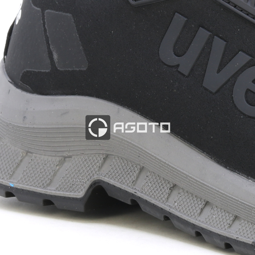 detail UVEX Trend 2 low S3S černá pánská kožená lehká a pohodlná pracovní obuv šíře 11