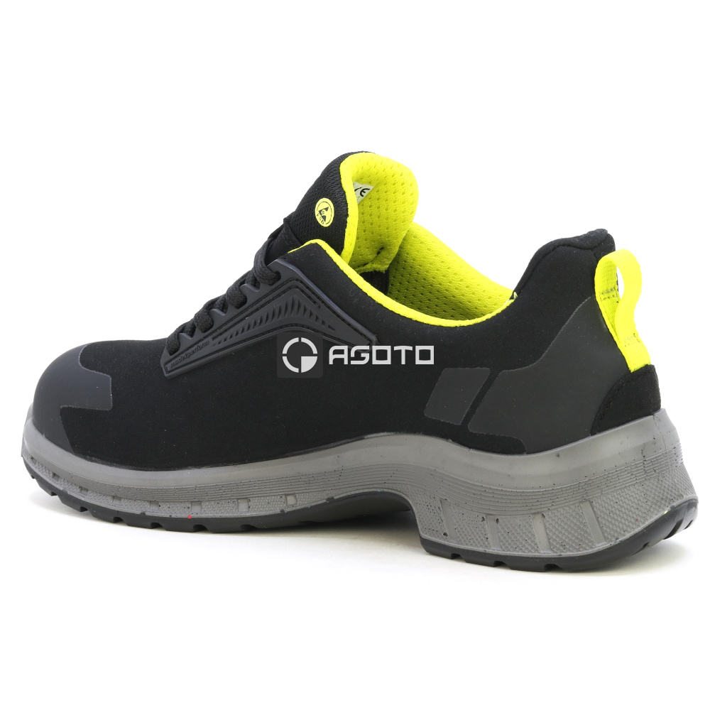 detail UVEX Trend 2 low S3S černá pánská kožená lehká a pohodlná pracovní obuv šíře 11