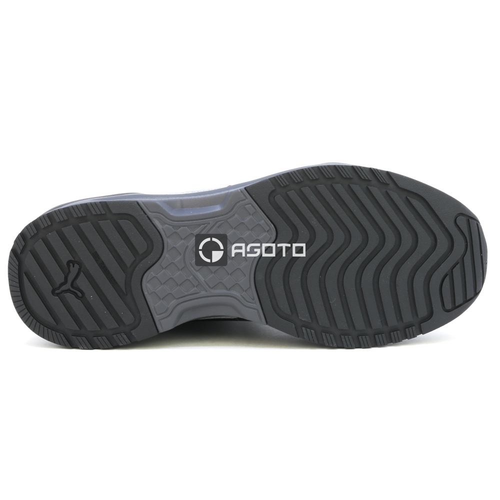 detail PUMA Shift S1P Low šedá pánská pracovní obuv, lehká s měkkým došlapem