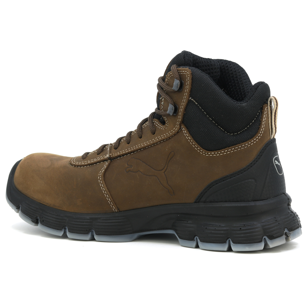 detail PUMA Condor Mid S3 ESD hnědá pánská pracovní obuv