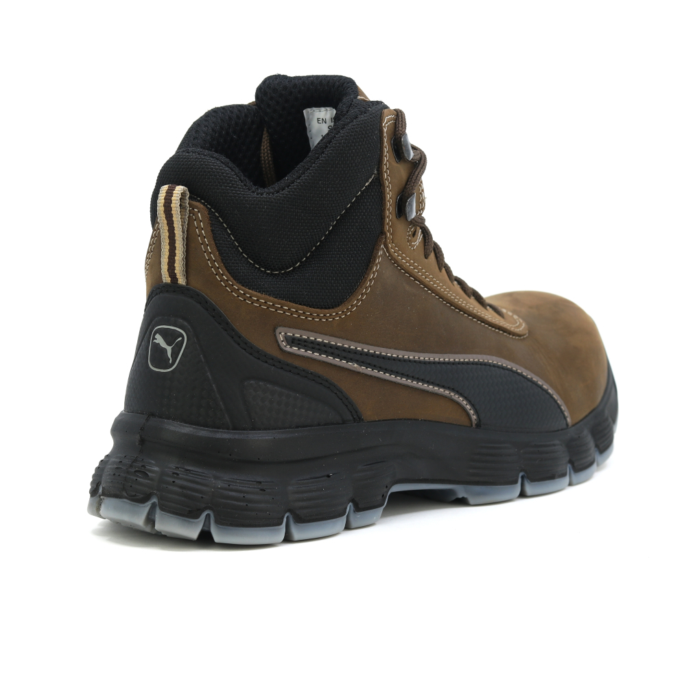 detail PUMA Condor Mid S3 ESD hnědá pánská pracovní obuv