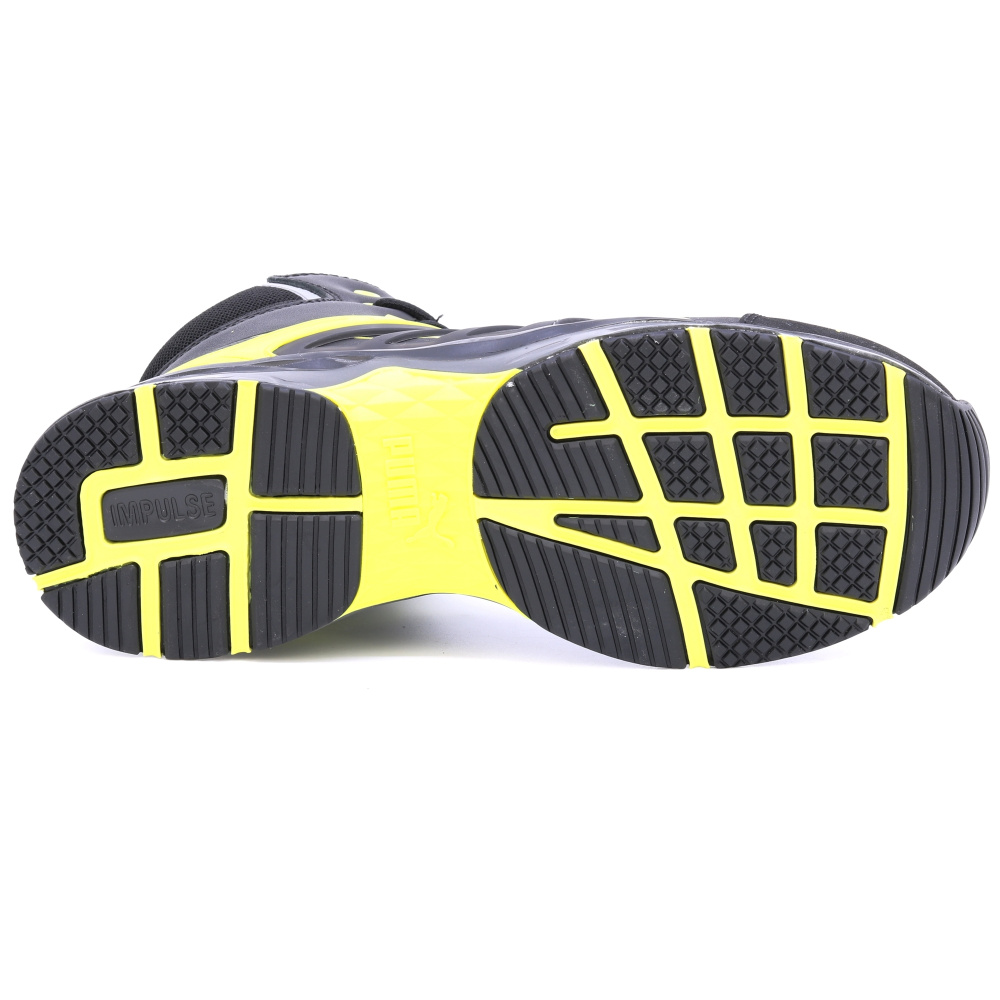 detail PUMA Velocity 2.0 mid S3 ESD HRO černá pánská pracovní obuv