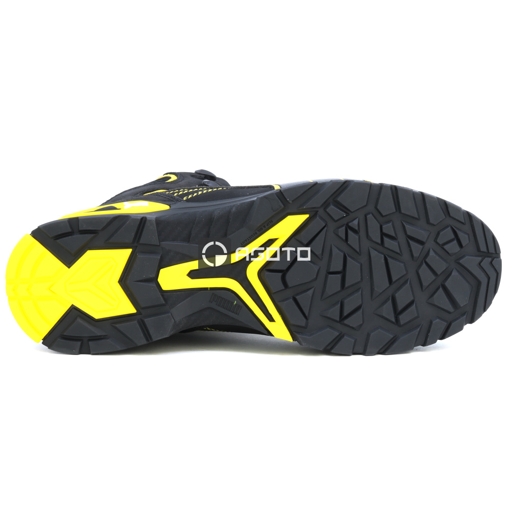 detail PUMA Amsterdam Mid S3 černá pánská pracovní obuv