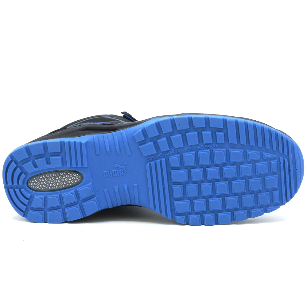 detail PUMA Krypton blue Mid S3 ESD černá pánská pracovní obuv