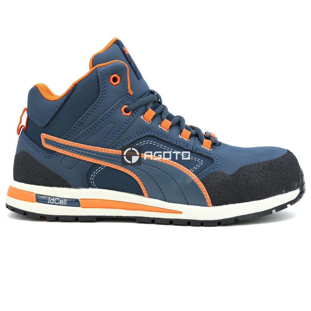 detail PUMA Crosstwist Mid S3 modrá pánská pracovní obuv