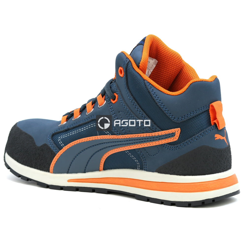 detail PUMA Crosstwist Mid S3 modrá pánská pracovní obuv