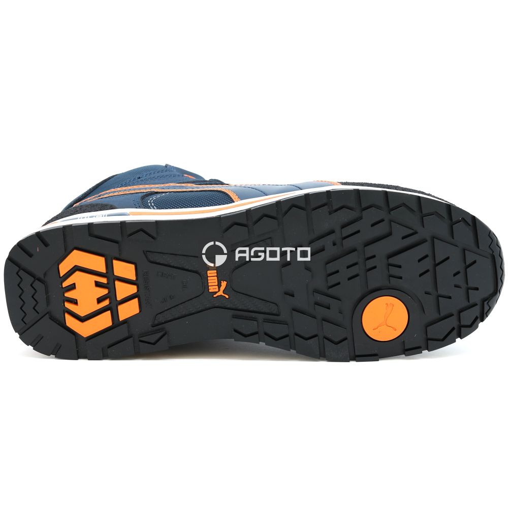 detail PUMA Crosstwist Mid S3 modrá pánská pracovní obuv