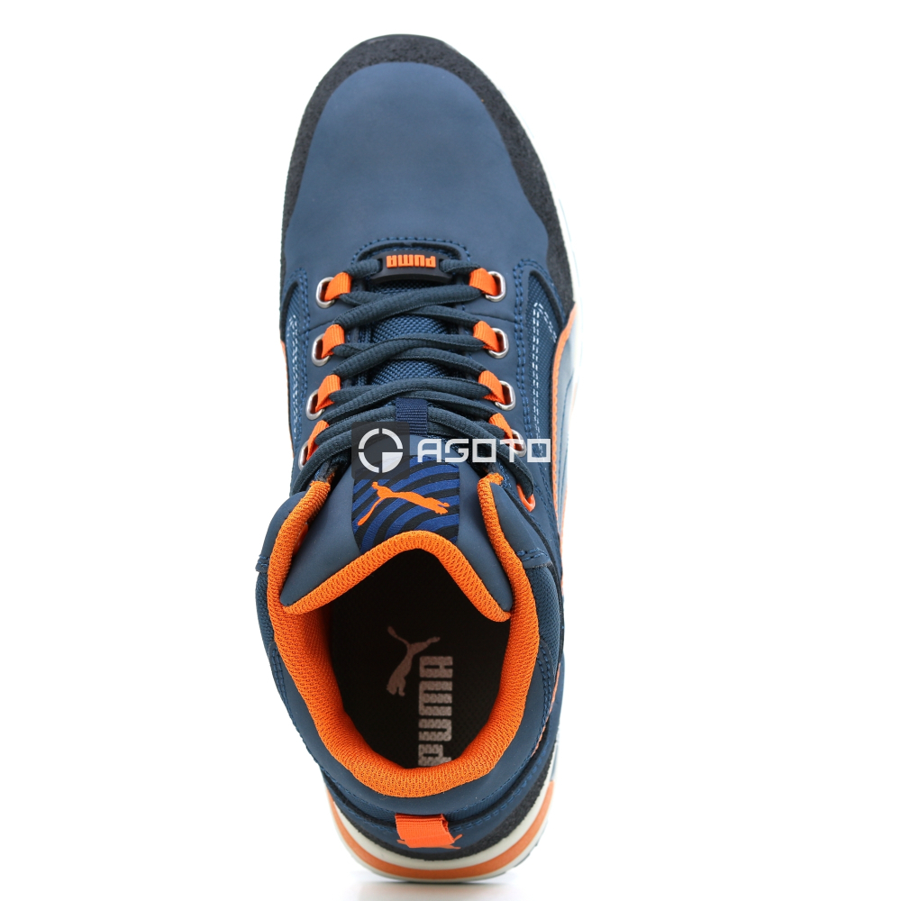 detail PUMA Crosstwist Mid S3 modrá pánská pracovní obuv