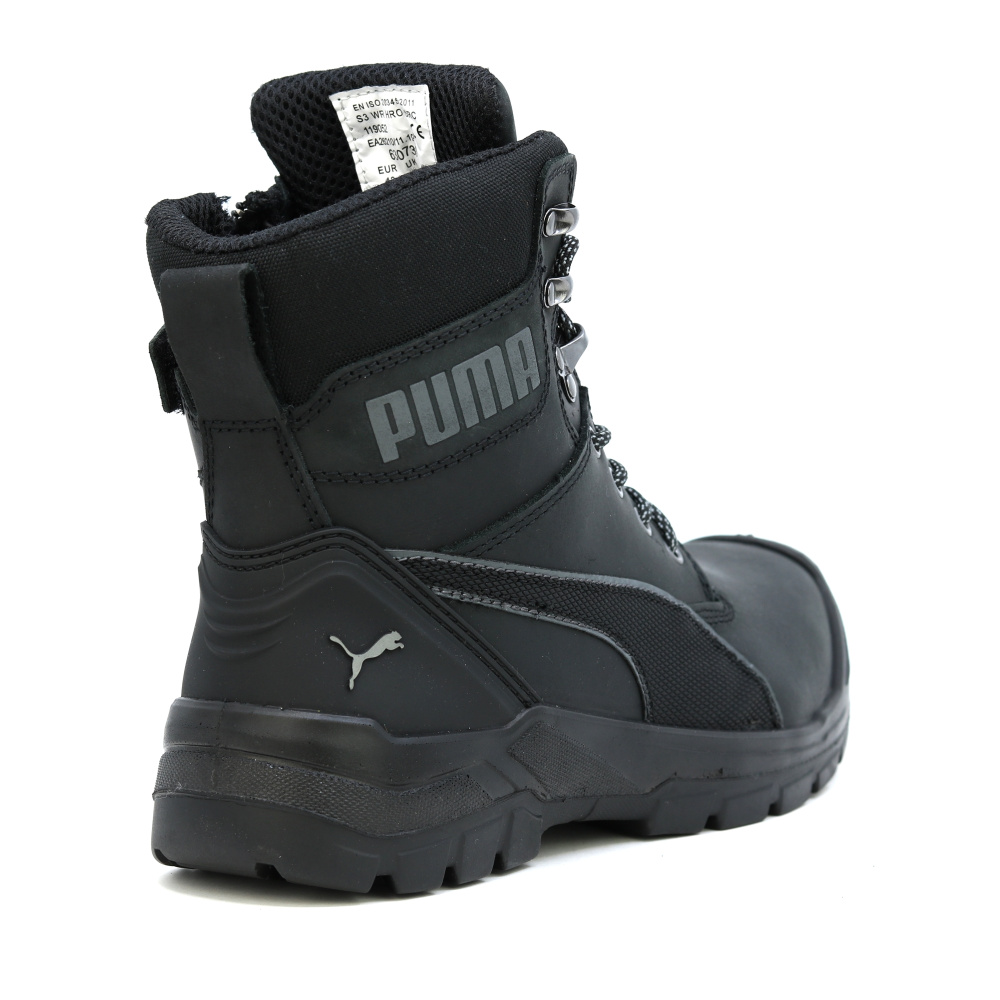 detail PUMA Conquest S3 černá pánská pracovní obuv s membránou CoaTex