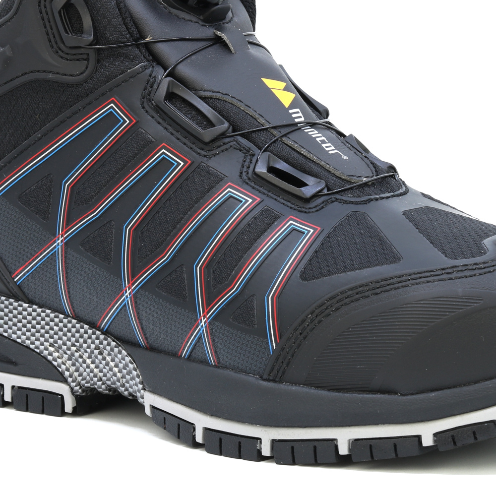 detail MONITOR SWEDEN Charged BOA® S3 černá pánská pracovní obuv s membránou Monitex