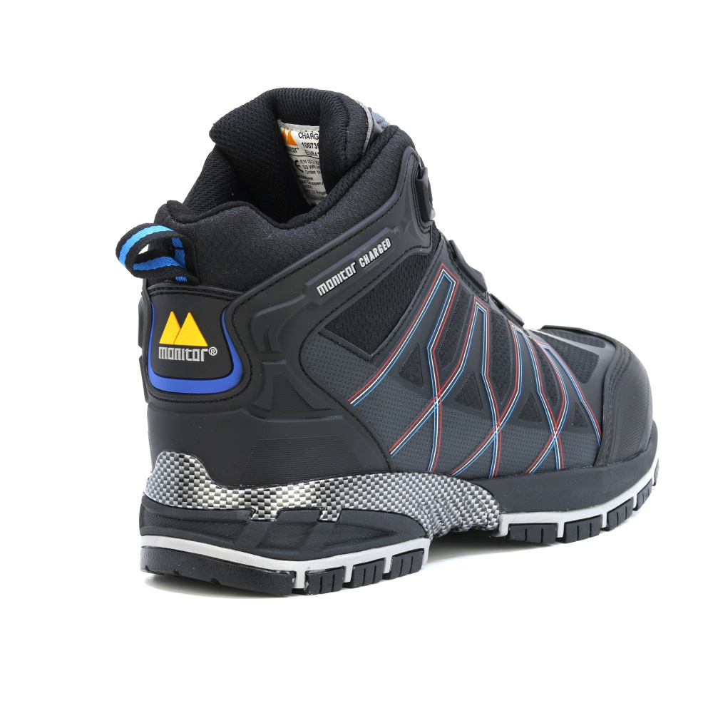 detail MONITOR SWEDEN Charged BOA® S3 černá pánská pracovní obuv s membránou Monitex