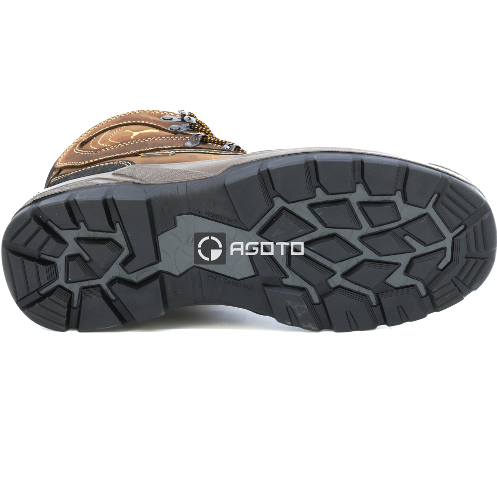 detail PUMA Sierra Nevada Mid S3 hnědá pánská pracovní obuv s membránou Sympatex