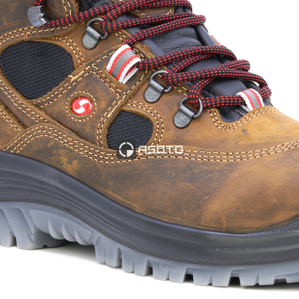detail SIXTON LABRADOR S3 hnědá pánská pracovní obuv
