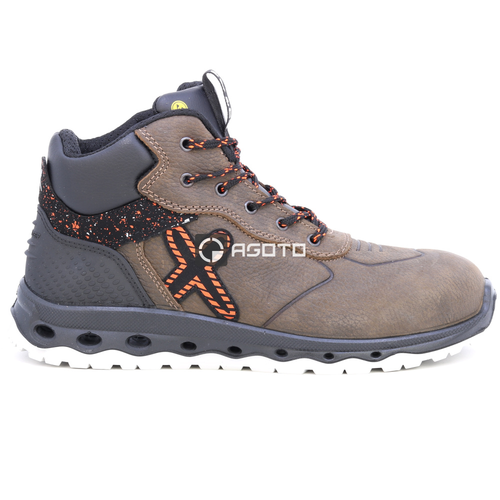 detail EXENA Uranus S3 hnědá pánská pracovní obuv