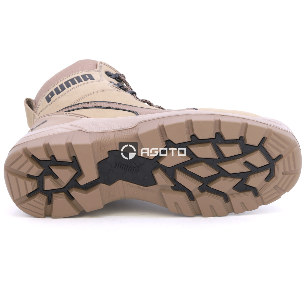 detail PUMA Conquest Stone S3 šedá pánská pracovní obuv