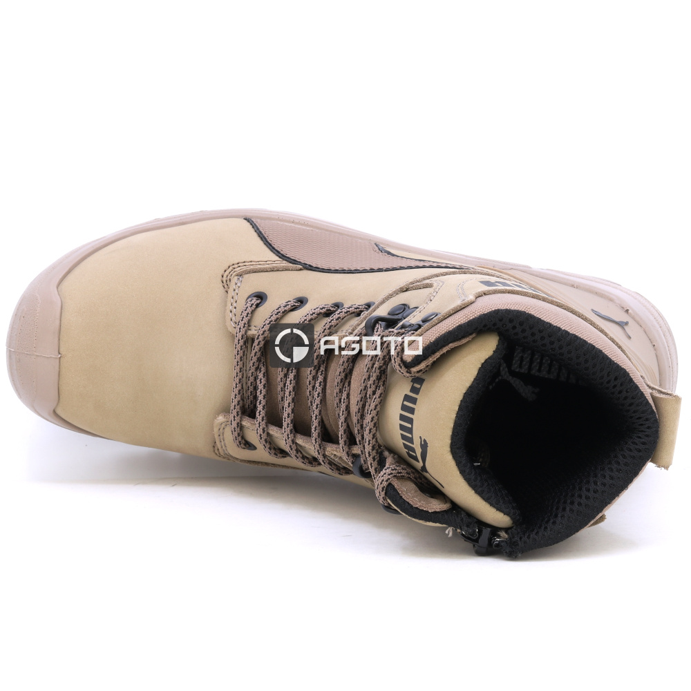 detail PUMA Conquest Stone S3 šedá pánská pracovní obuv