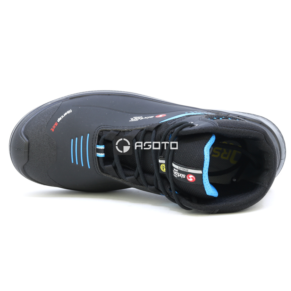 detail SIXTON Forza High S3 ESD černá pánská pracovní obuv