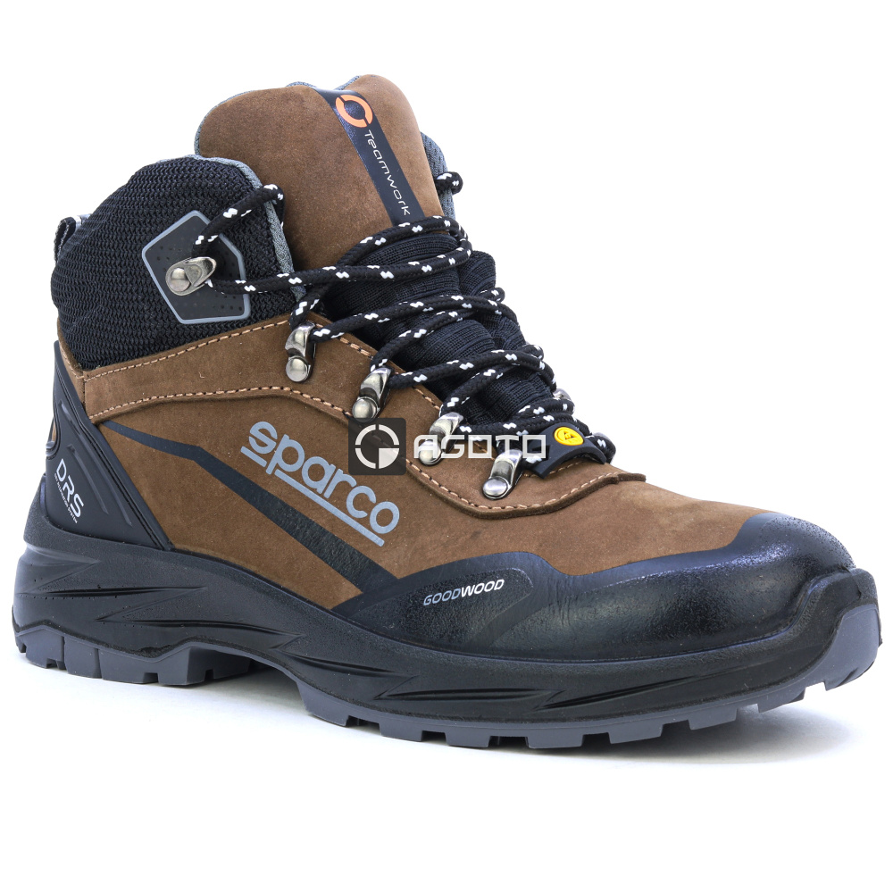 detail SPARCO Valley O6 BRW hnědá pánská pracovní obuv + DRS membrána