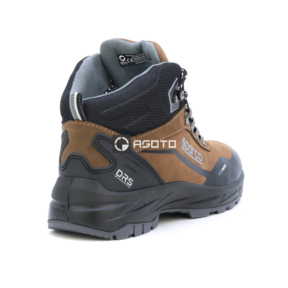 detail SPARCO Valley O6 BRW hnědá pánská pracovní obuv + DRS membrána