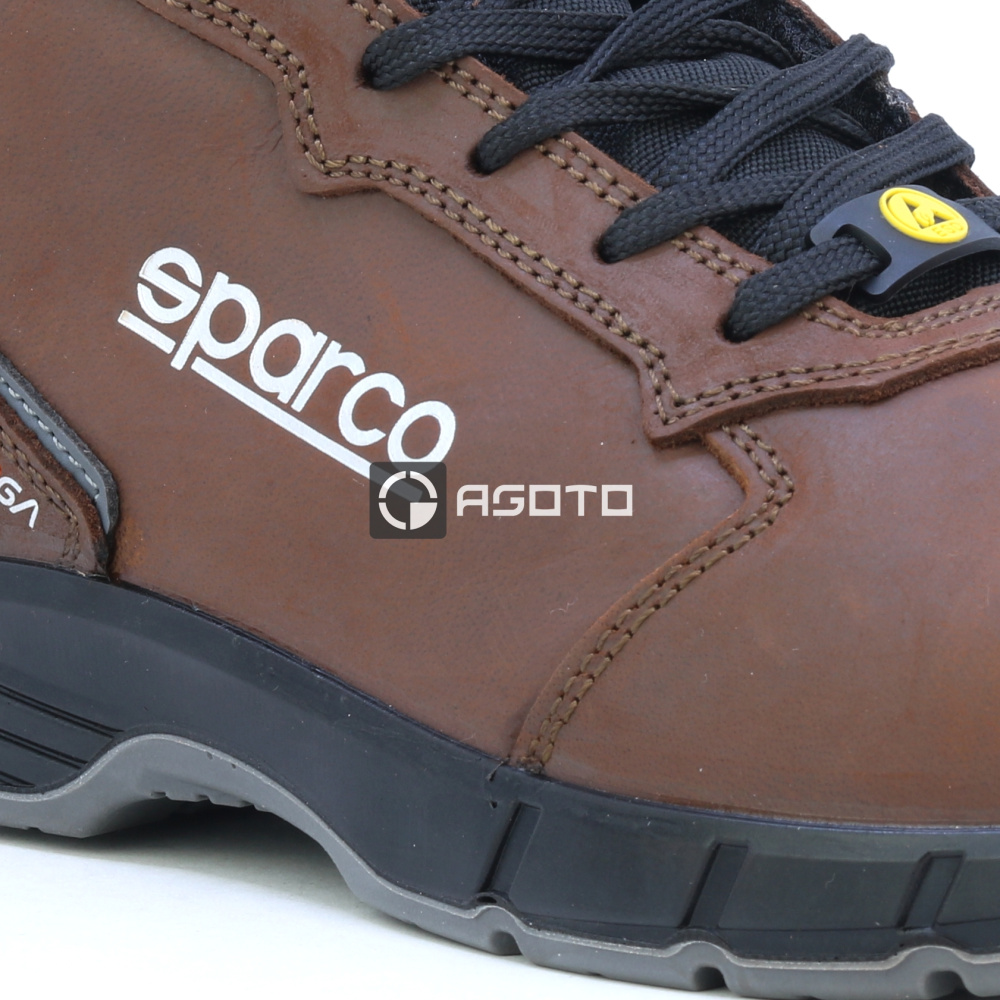 detail SPARCO Vic S3 ESD hnědá pánská pracovní obuv