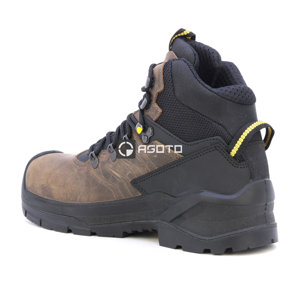 detail BICAP Terrax S7S hnědá pánská kožená odolná pracovní obuv Respitex® membrána