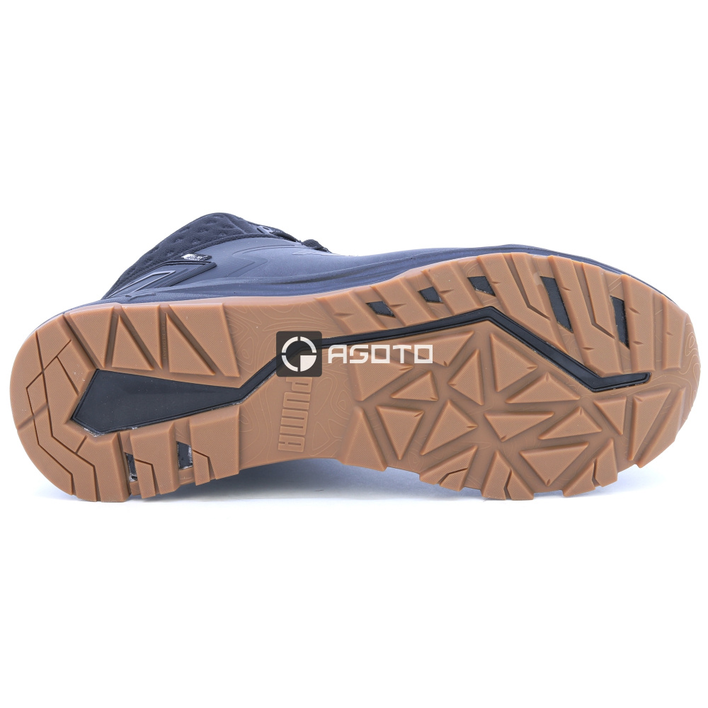 detail PUMA Fusion Mid S3 černá pánská odlehčená pracovní obuv, membrána CTX