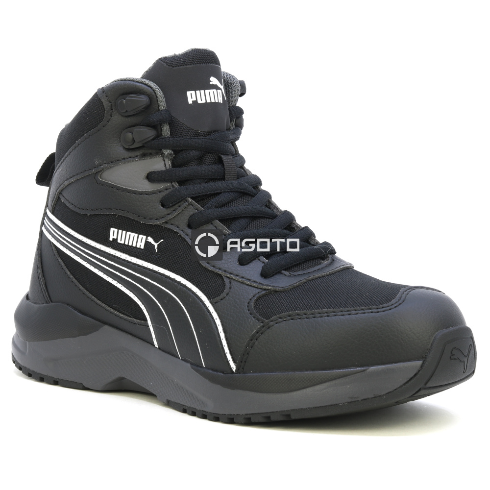 detail PUMA Shift Mid S3S černá pánská pracovní kotníková obuv