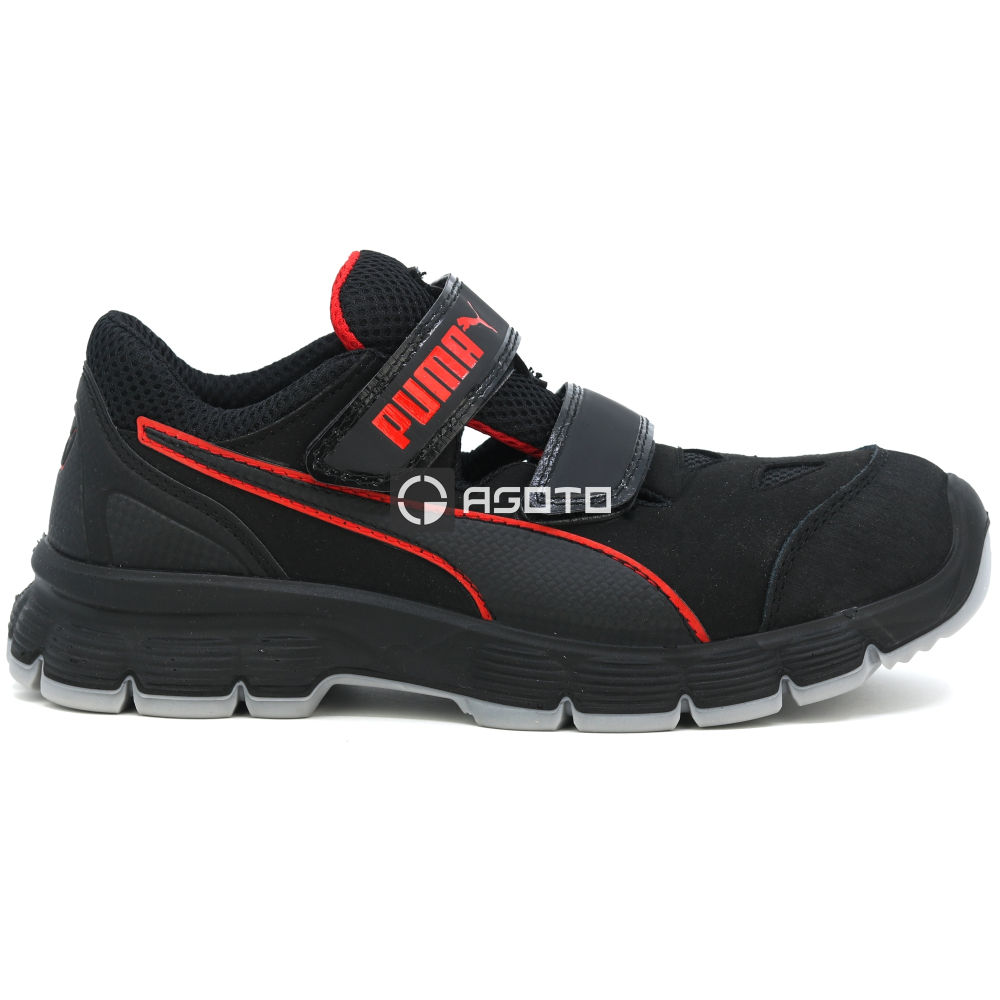 detail PUMA Aviat low S1P ESD černá pánská pracovní obuv