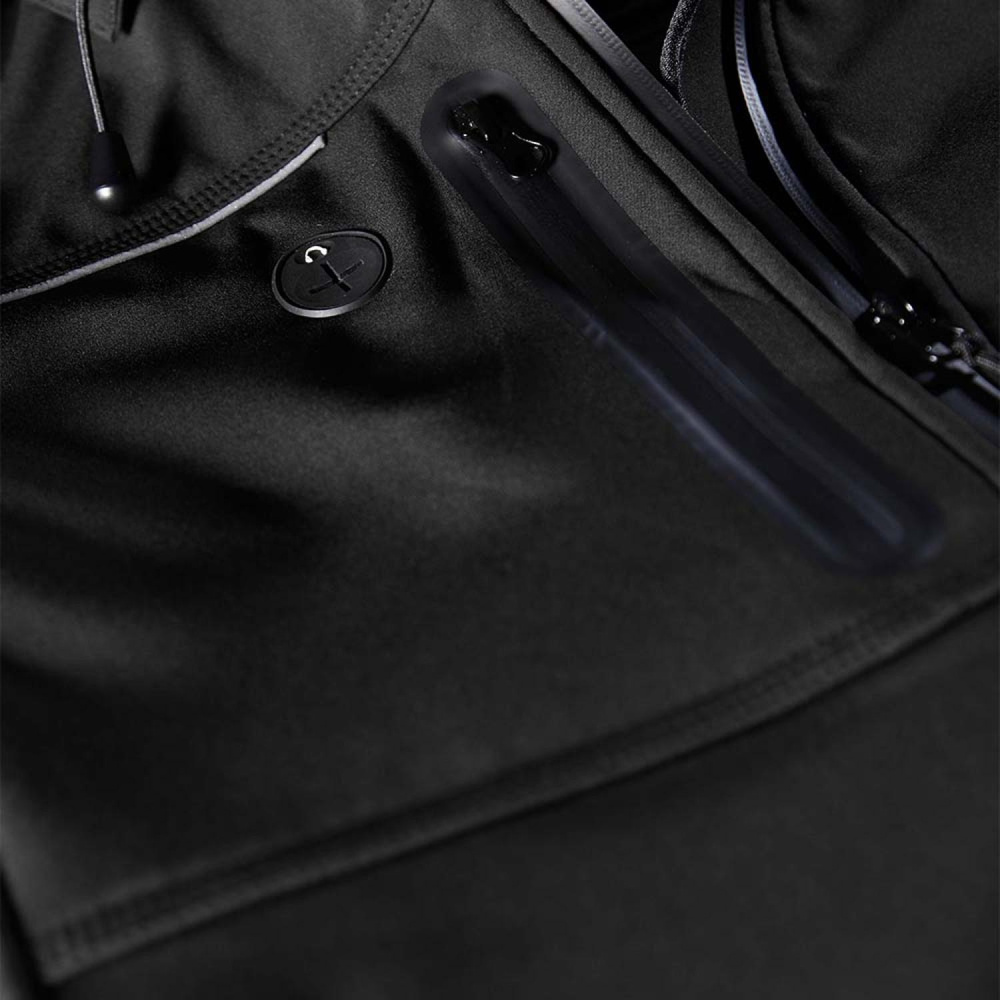 detail NORTH WAYS Flores Stretch černá pánská softshell bunda