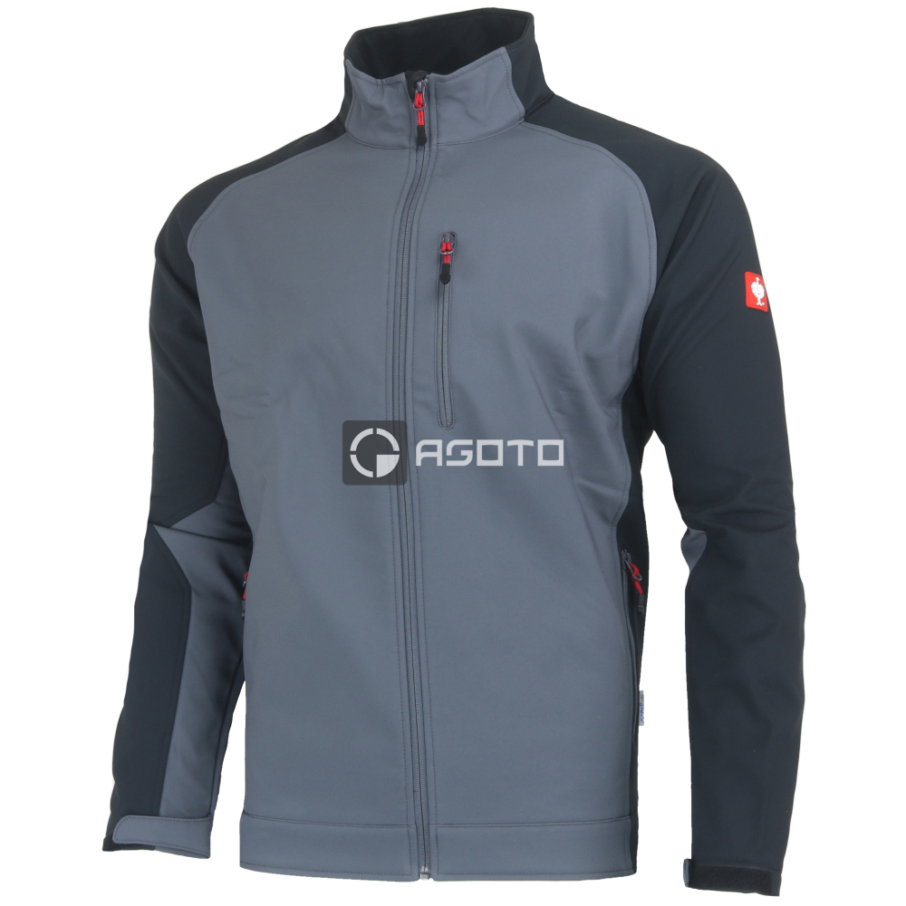 detail Engelbert Strauss Dryplex šedá pánská softshell bunda