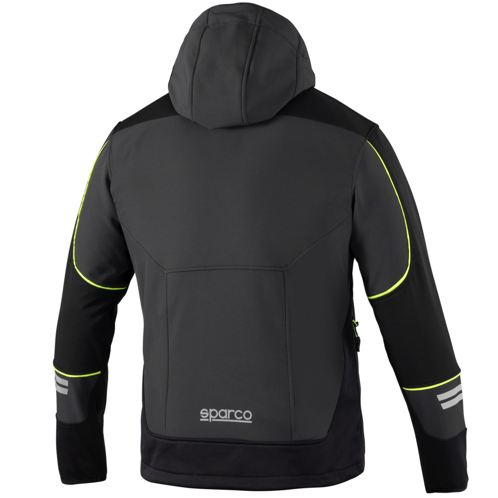 detail SPARCO TECH York šedá pánská softshell bunda