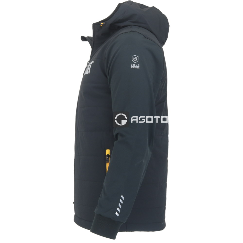 detail CATERPILLAR Tech Hybrid černá pánská zateplená bunda