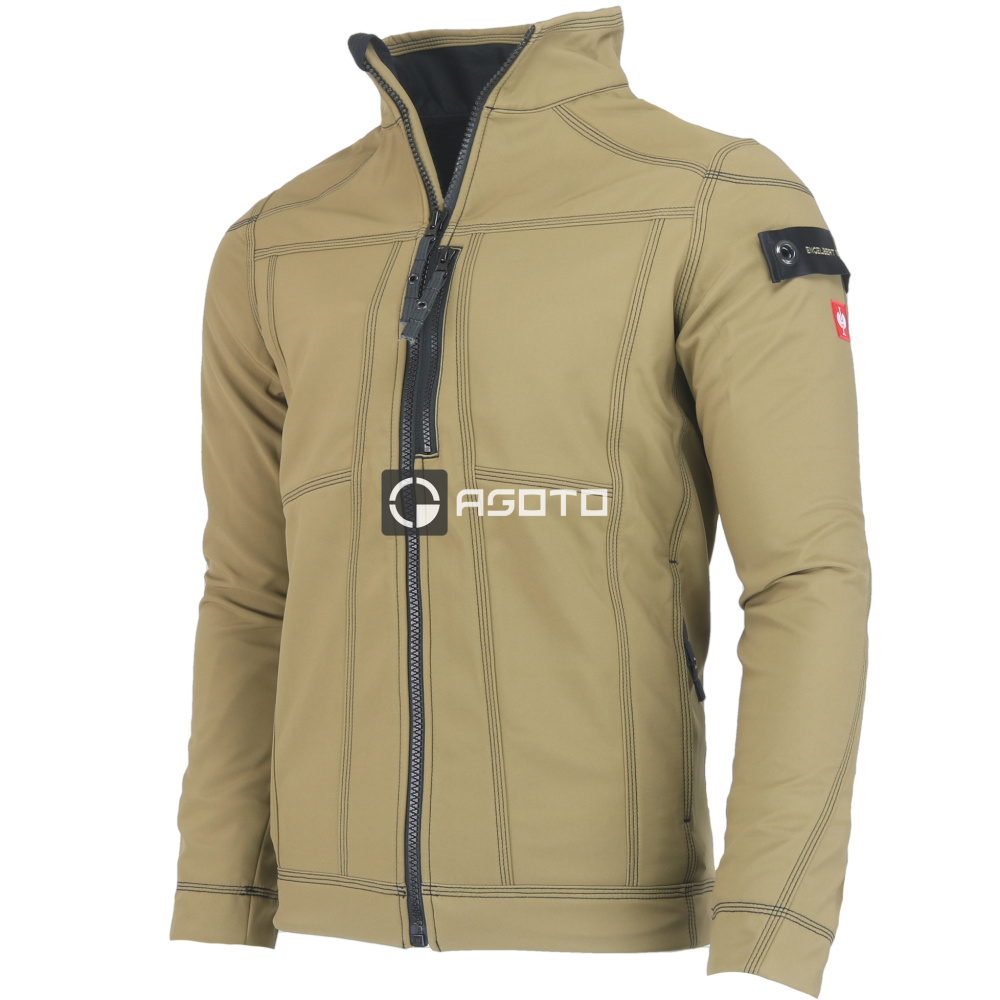 detail Engelbert Strauss béžová pánská pracovní softshell bunda e.s.roughtough