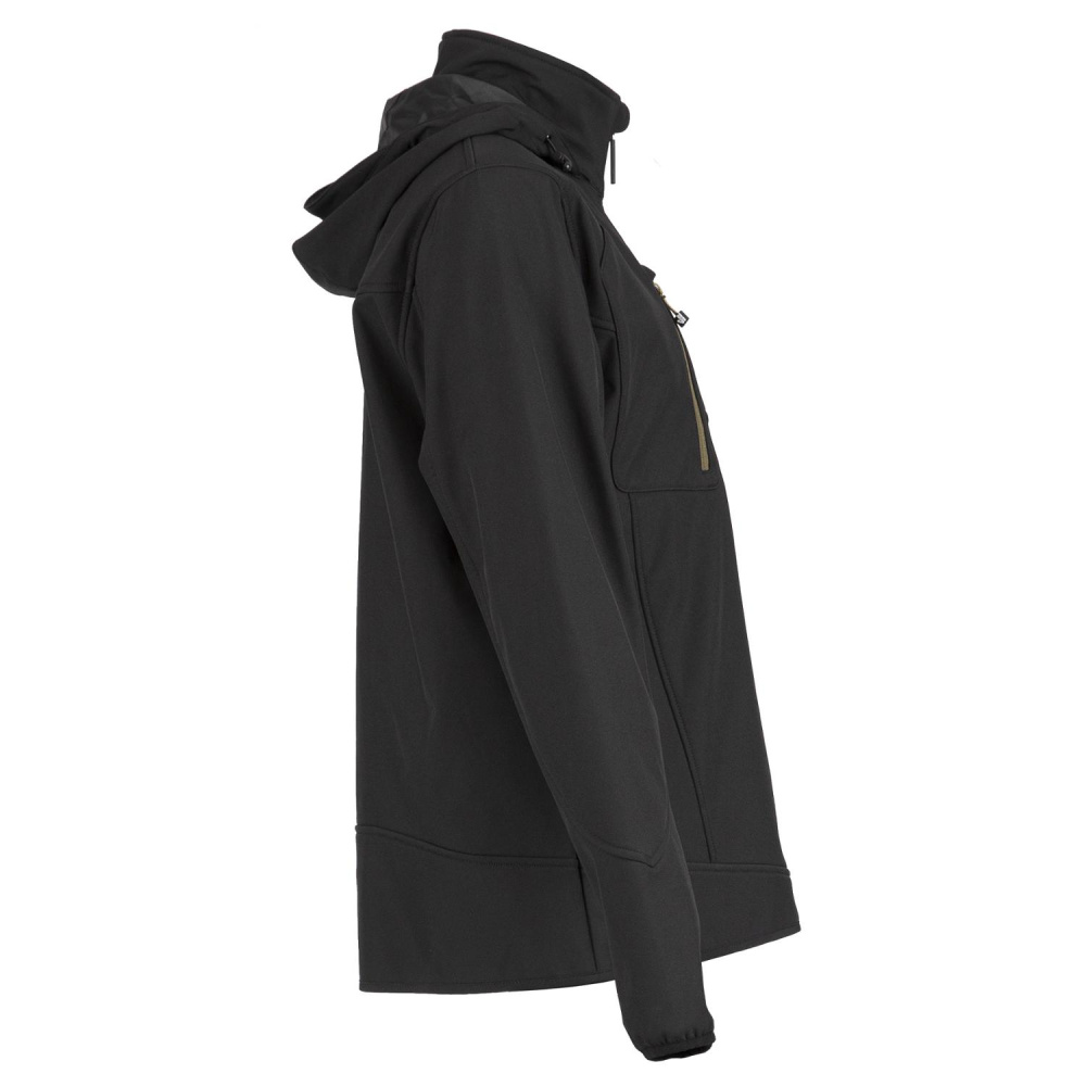 detail NORTH WAYS Pecco black černá pánská softshell bunda 5000 mm