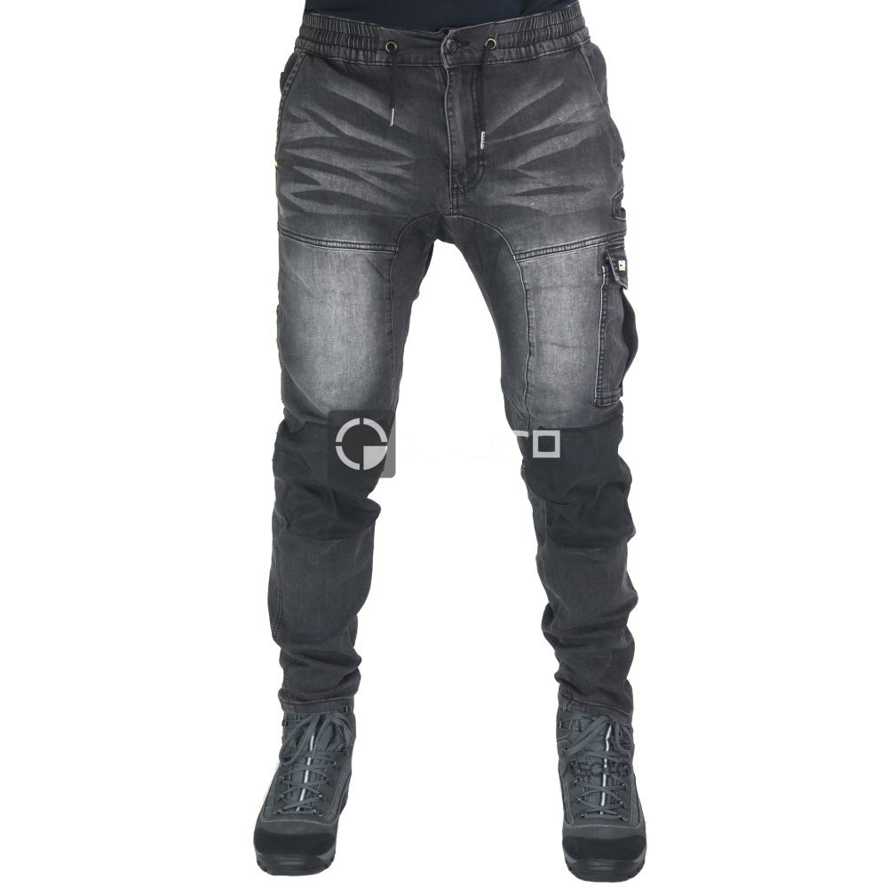 detail CATERPILLAR Dynamic Denim Stretch Jeans šedé pánské kalhoty