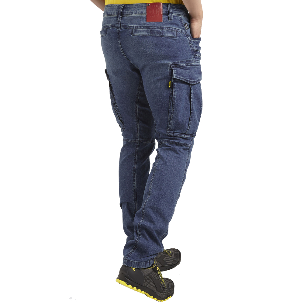 detail DIADORA Stone Cargo Light modré pánské kalhoty Jeans Stretch