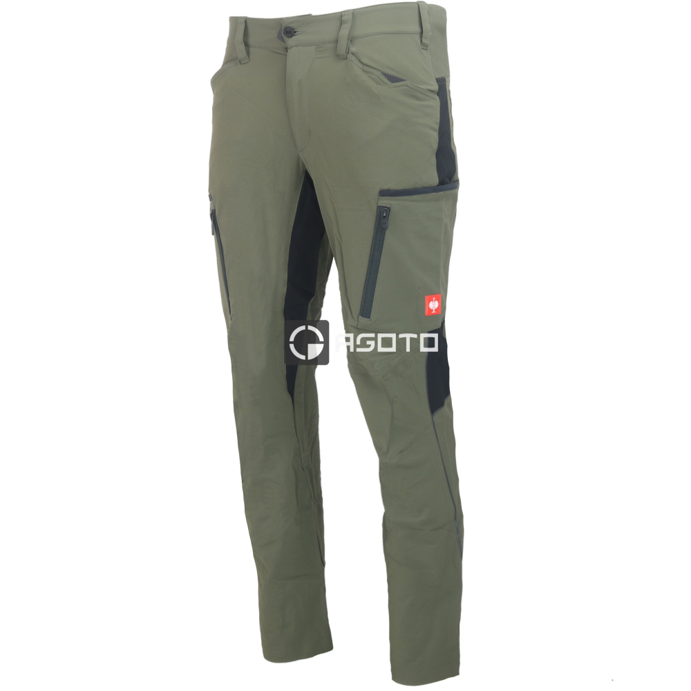 detail Engelbert Strauss Vision Cargo Stretch olivové pánské kalhoty