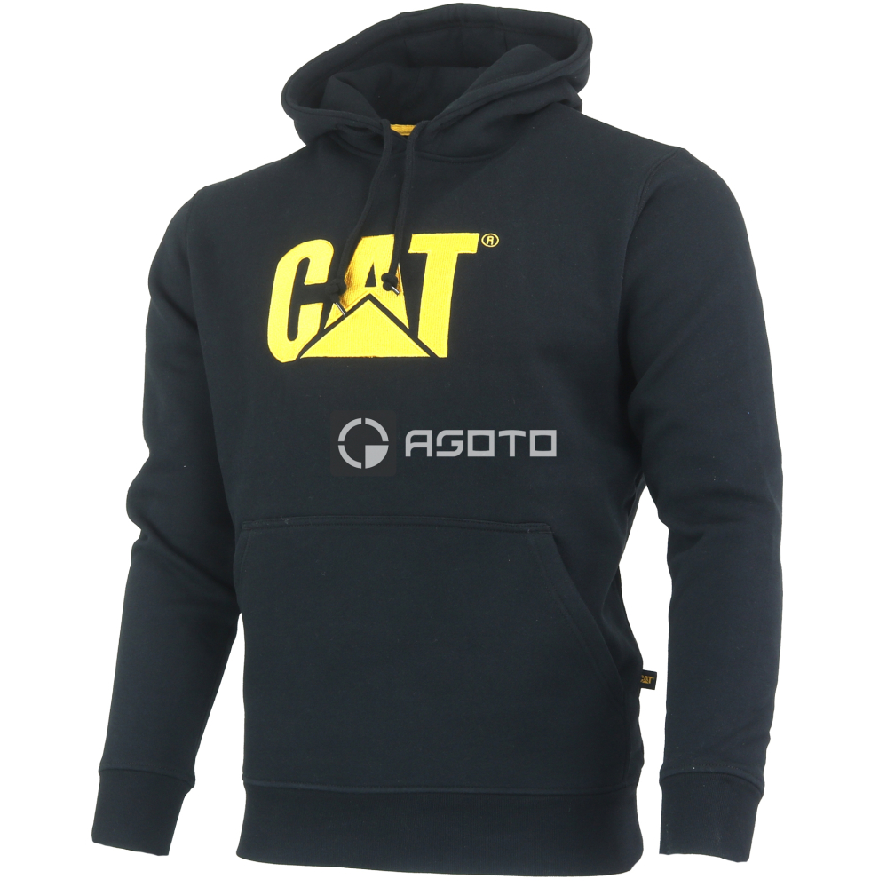 detail CATERPILLAR Trademark černá pánská mikina