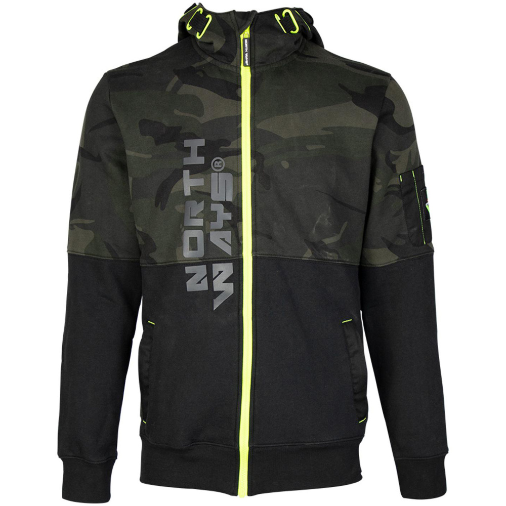 detail NORTH WAYS Daro hnědá pánská pracovní mikina/bunda