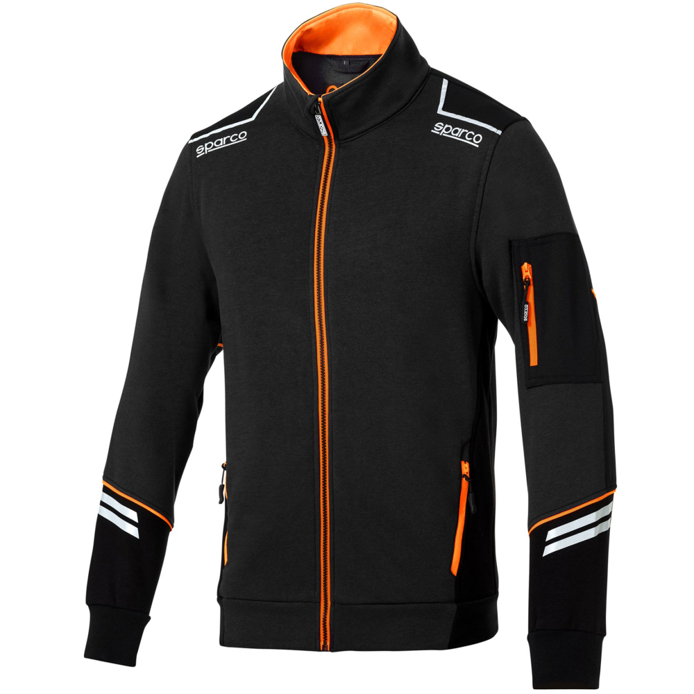 detail SPARCO Alabama Tech Full Zip černá pánská mikina