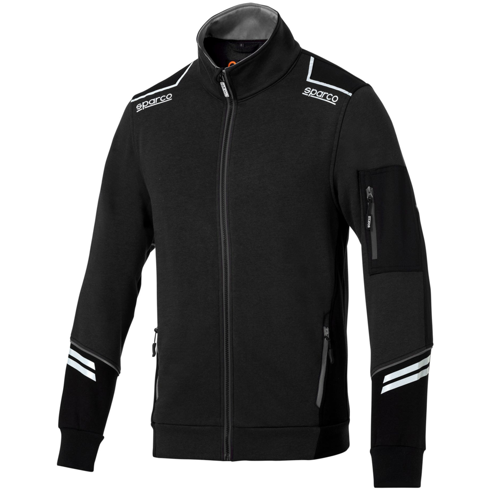 detail SPARCO Alabama Tech Full Zip černá pánská mikina