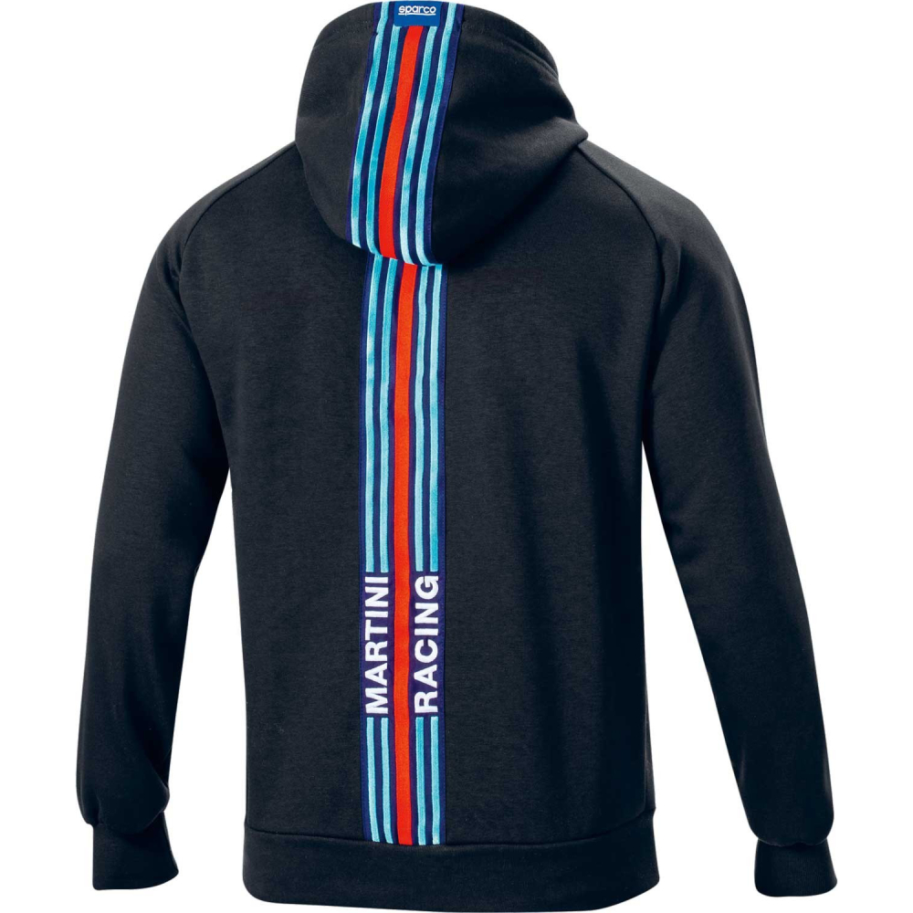 detail SPARCO Hoodie Stripes Martini černá pánská mikina