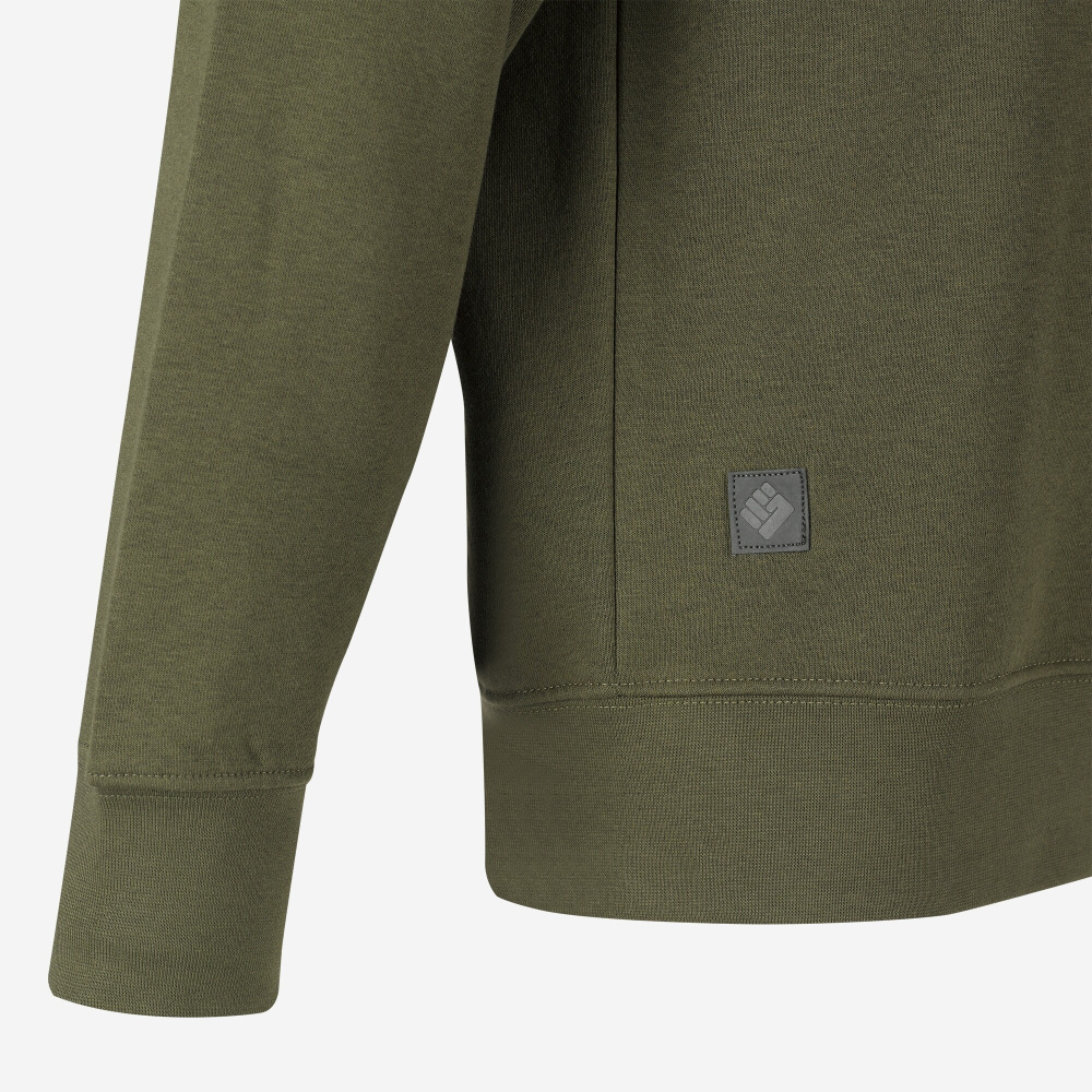 detail TOWORKFOR Sweatshirt olivová pánská rychleschnoucí mikina pro skvělý komfort