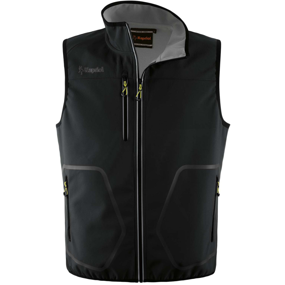 detail KAPRIOL Tech černá pánská softshell vesta